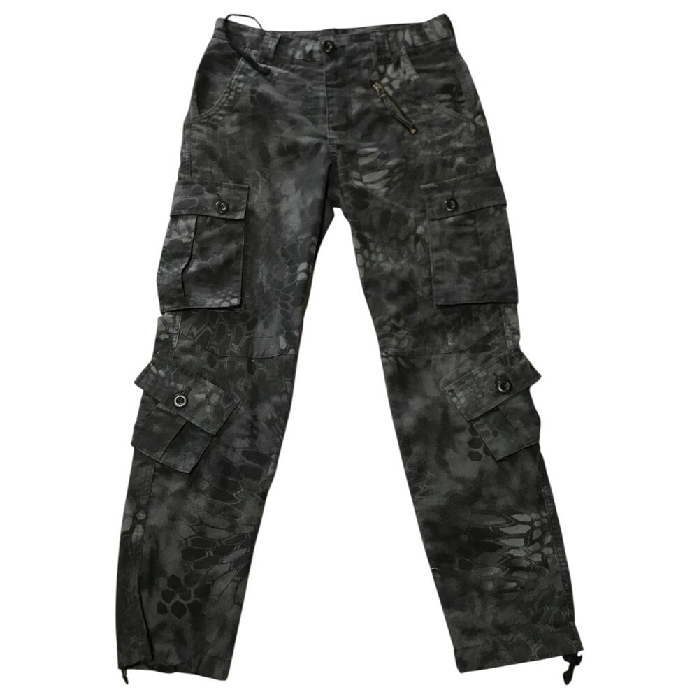 Grey Camo Cargo Pants – Adjustable 29-31 Waist